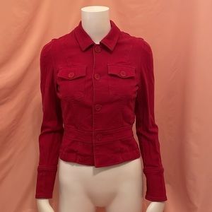 Vintage Ralph Lauren button-up jacket, Maroon/Red, size Small